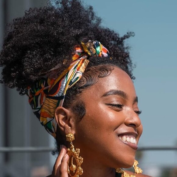 Glow By Daye Charmeuse Satin Prefolded Head Scarf, Double Layered Satin Bandana - Picture 2 of 6